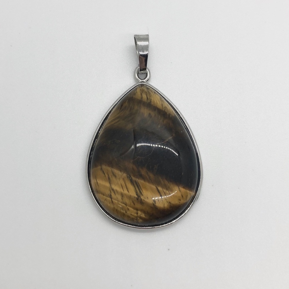 Tigers Eye Water Drop Necklace
